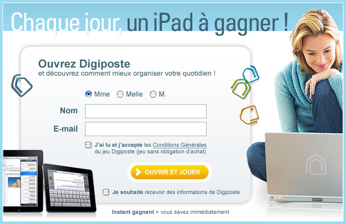 Chaque jour un iPad à gangner