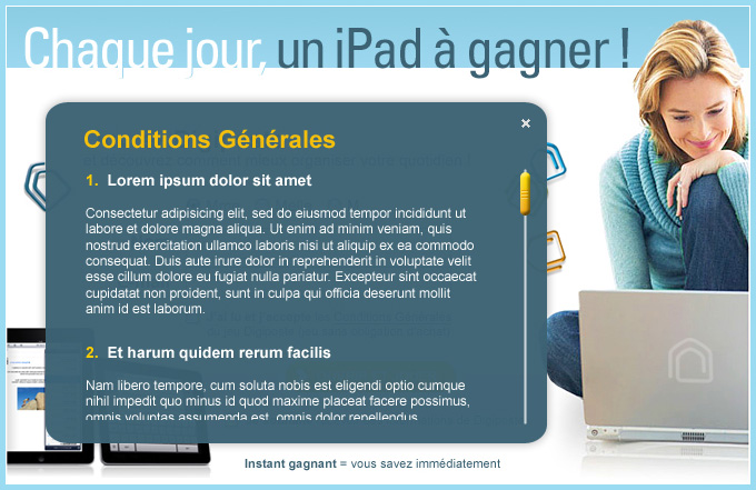 Chaque jour un iPad à gangner