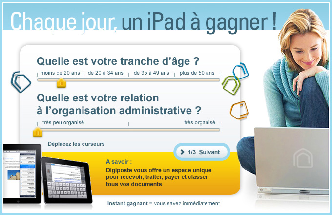 Chaque jour un iPad à gangner