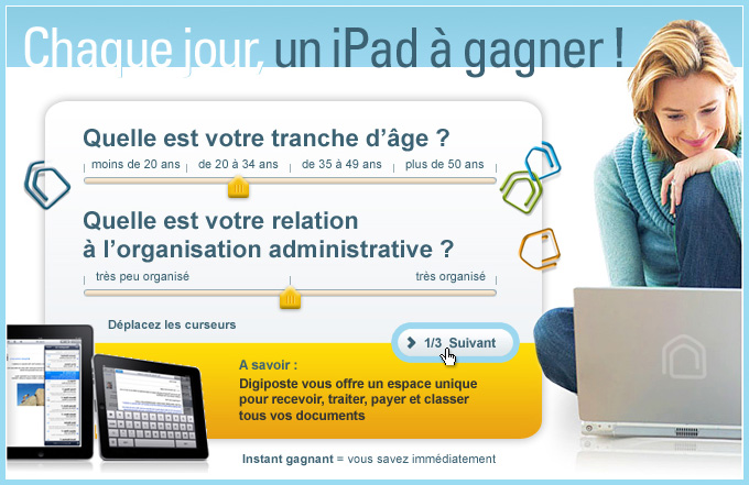 Chaque jour un iPad à gangner