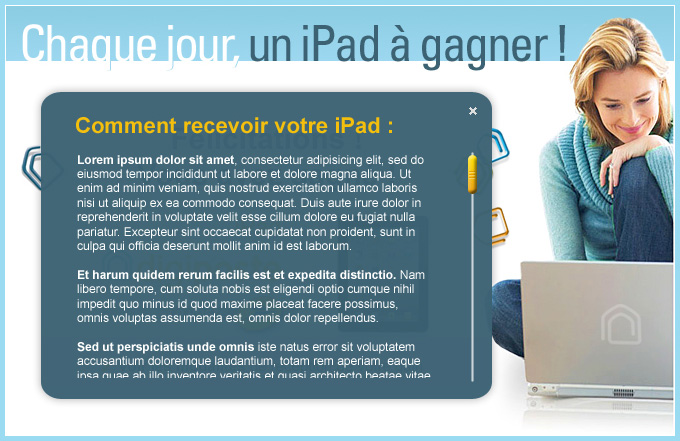 Chaque jour un iPad à gangner