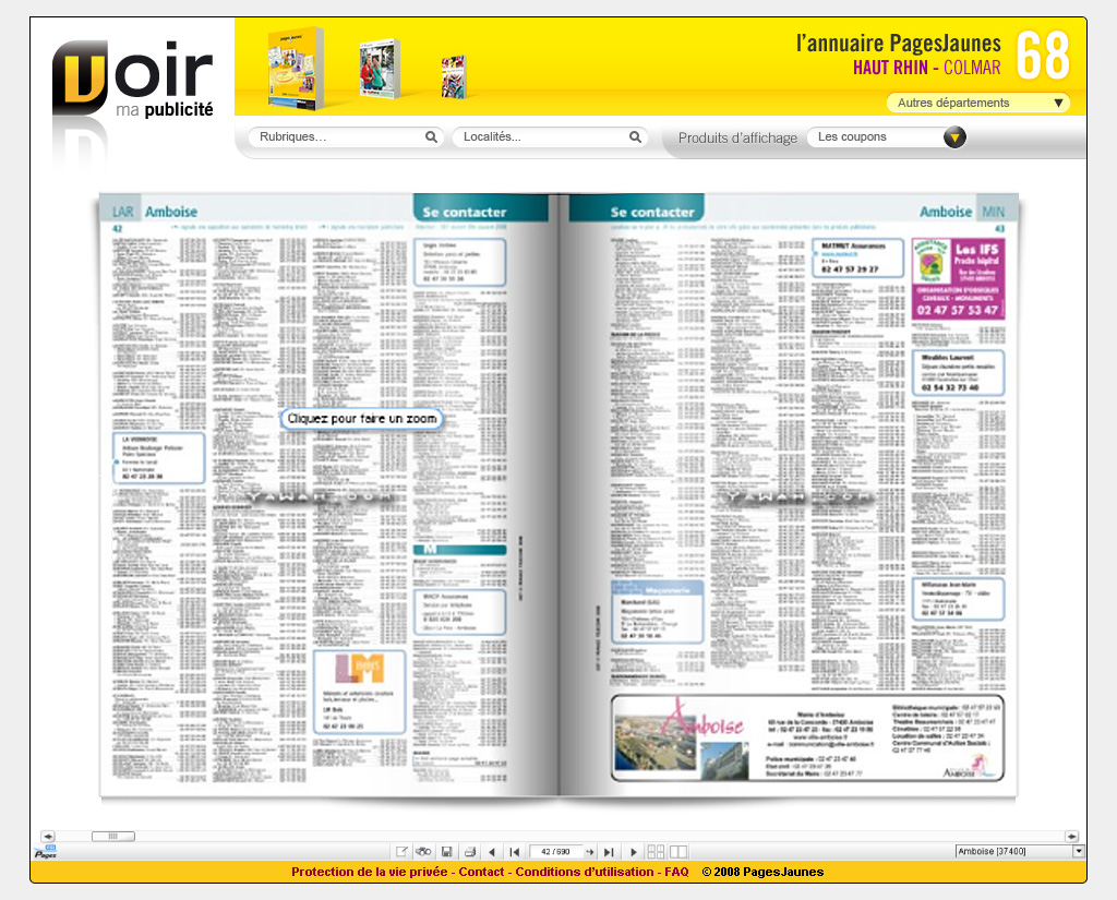 Voir ma publicité (Pages Jaunes)
